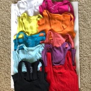 Women’s cotton racerback tank tops (set of 10)